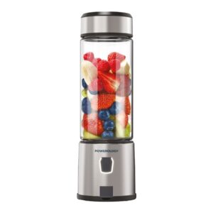 شیکر شارژی 6 تیغه پاورولوژی مدل Powerology Rechargeable Portable Juicer 126W استیل