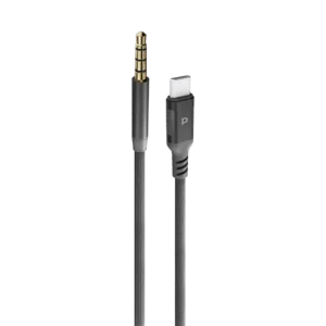 کابل تایپ سی به جک 3.5 میلی متری پاورولوژی مدل Powerology Power Sync Weave USB-C to 3.5mm طول 1.2 متر