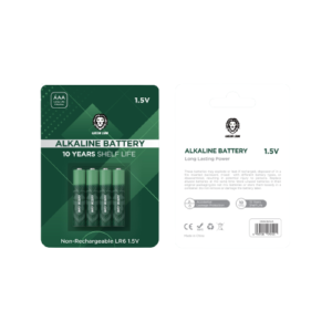 باتری نیم قلمی گرین لاین مدل Green Lion Alkaline AAA Battery بسته 4 عددی