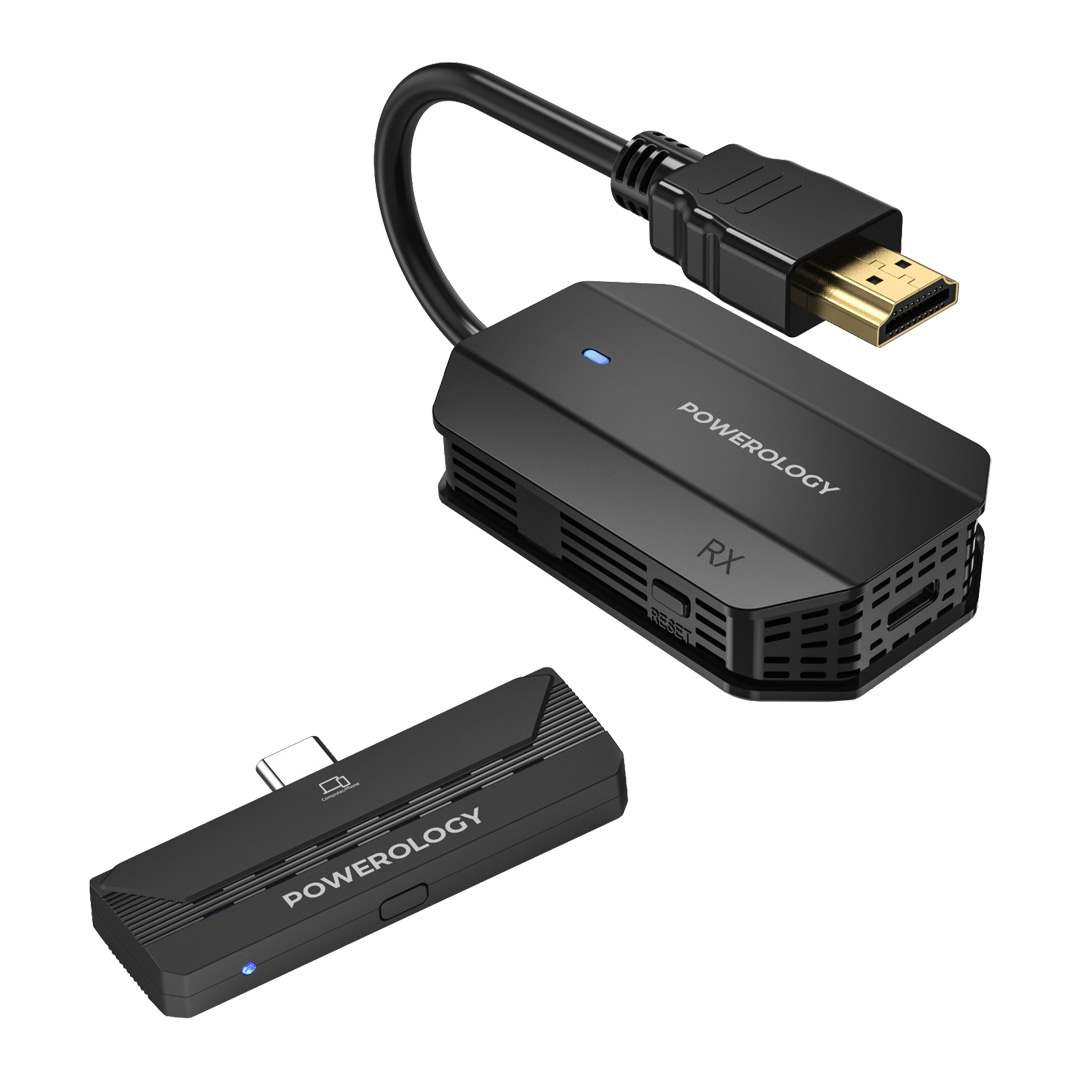 PHDMACBK انتقال دهنده تصویر بی سیم پاورولوژی مدل Powerology Wireless HDMI Type-C Adapter - تصویر 1