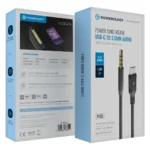 کابل تایپ سی به جک 3.5 میلی متری پاورولوژی مدل Powerology Power Sync Weave USB-C to 3.5mm طول 1.2 متر - تصویر 2