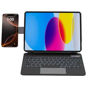 کیف کیبورد دار آیپد پرو 11 اینچ پاورولوژی مدل PWMK11BK با هولدر موبایل