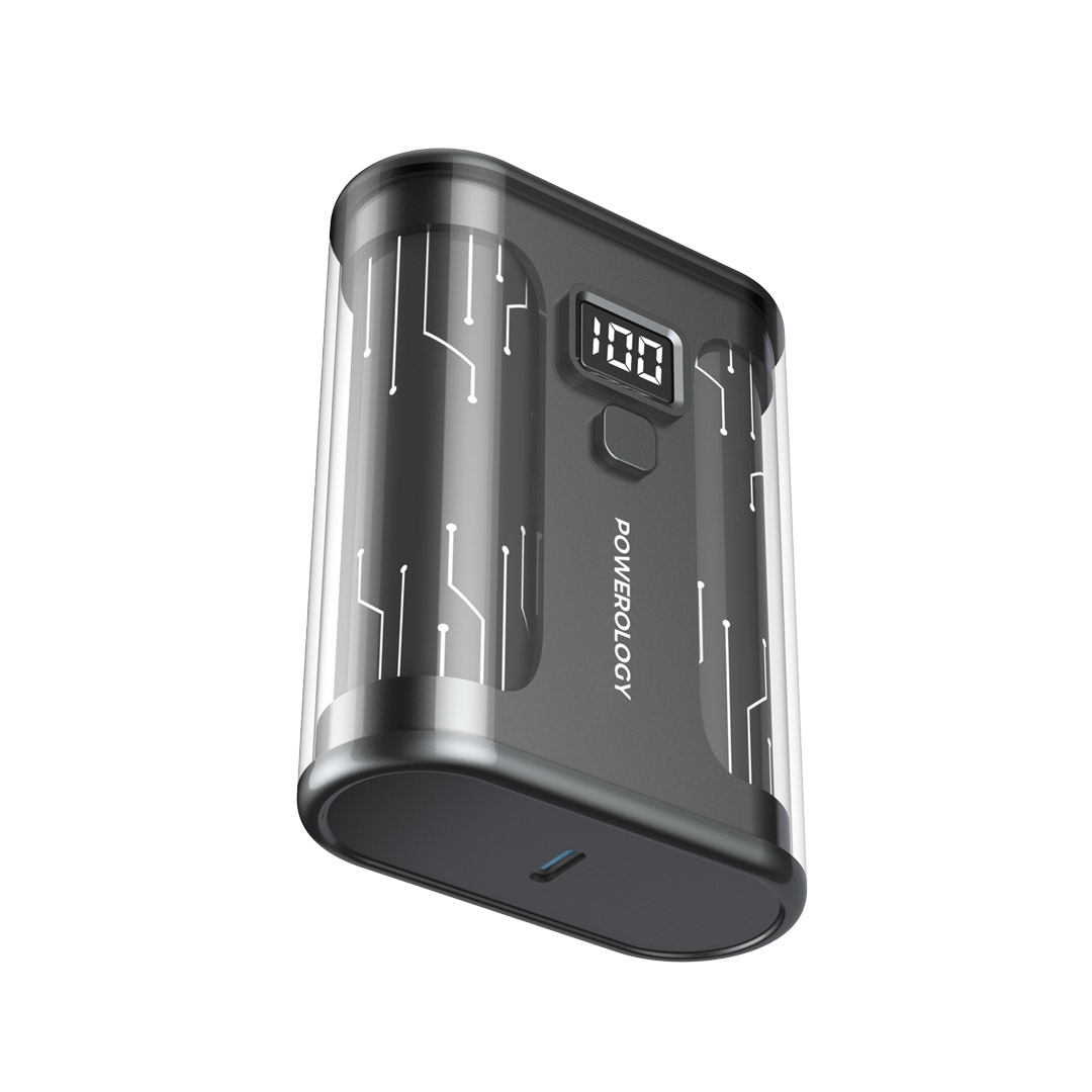 PPBCHA24 پاوربانک شفاف 10400 میلی آمپر 35 وات پاورولوژی مدل Powerology Crystalline Power Bank 10000mAh - تصویر 1