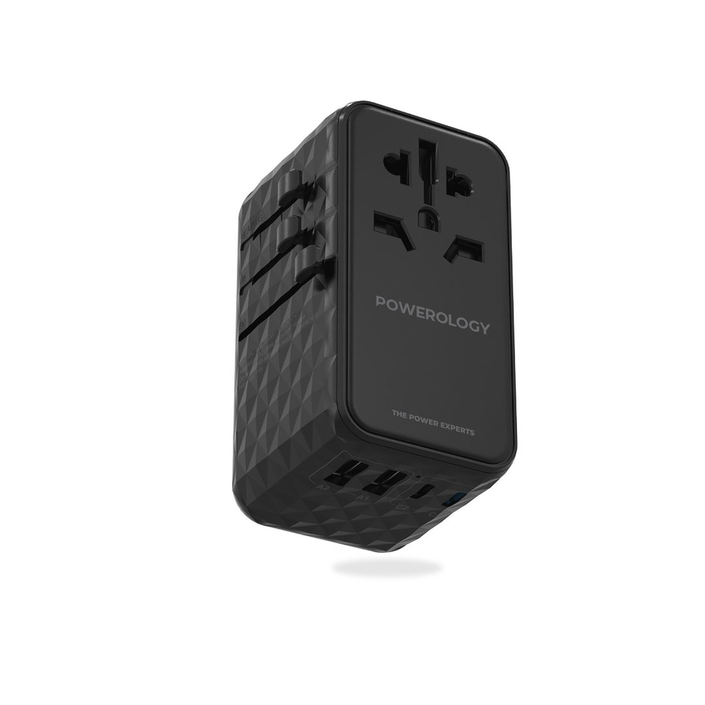 image_3 شارژر 100 وات 4 پورت پاورولوژی مدل Powerology 100W 4-Port Charger (فناوری پیشرفته GaN، آرایش 4 پورت فست شارژ) - تصویر 1