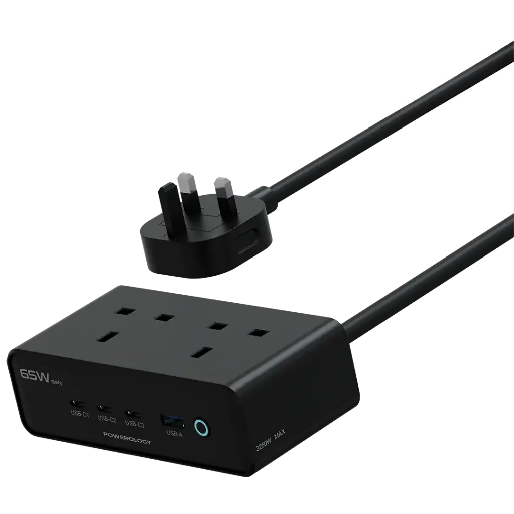 PWCUQC053BK استند شارژر رومیزی 65 وات پاورولوژی مدل Powerology Omnix Desktop Charging Station - تصویر 1