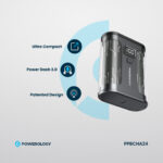 پاوربانک شفاف 10400 میلی آمپر 35 وات پاورولوژی مدل Powerology Crystalline Power Bank 10000mAh - تصویر 3