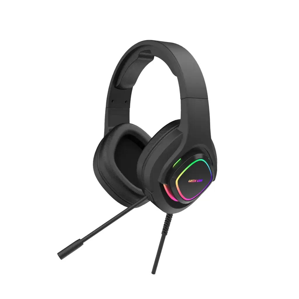 image_3 هدست گیمینگ گرین لاین مدل GP32X (اتصال باسیم بدون تاخیر، میکروفون خلبانی و نورپردازی RGB) - تصویر 1