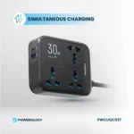 چند راهی برق پاورولوژی 3250 وات مدل Powerology 3250W Power Strip (توان صنعتی، بدنه ضد حریق و پورت‌های فست شارژ USB) - تصویر 5