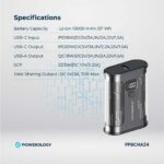 پاوربانک شفاف 10400 میلی آمپر 35 وات پاورولوژی مدل Powerology Crystalline Power Bank 10000mAh - تصویر 7
