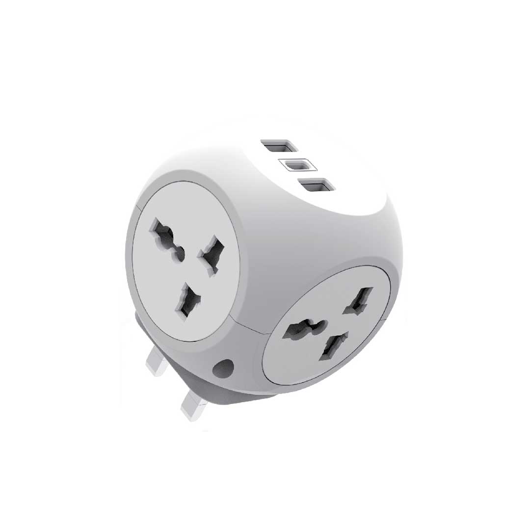 GNMPTLAD4WWH تبدیل برق مسافرتی گرین لاین مدل Multi-Port Universal Adapter - تصویر 1