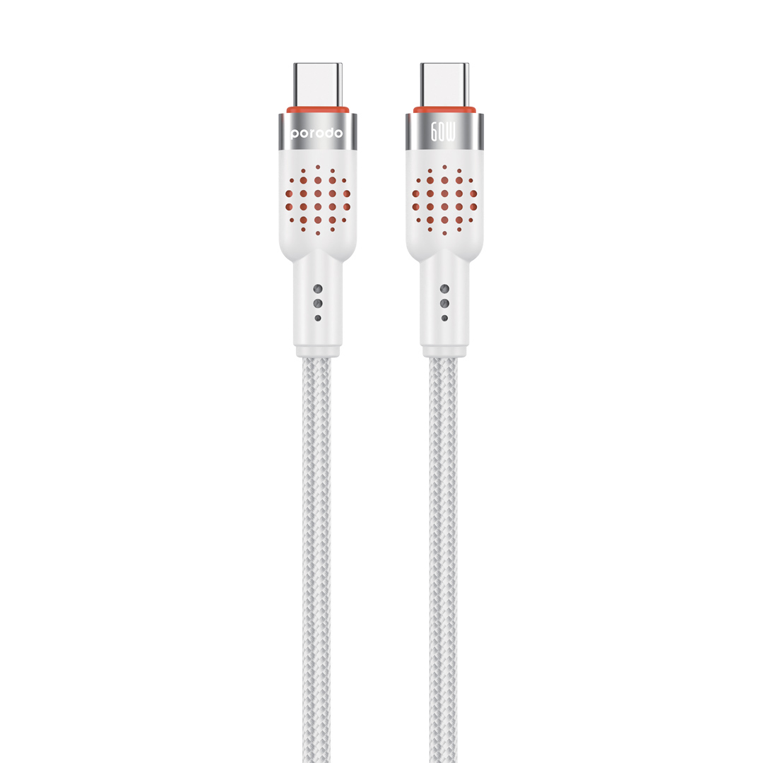 PDCBL0009WH کابل تایپ سی به تایپ سی کنفی پرودو مدل Aluminum Braided Cable - تصویر 1