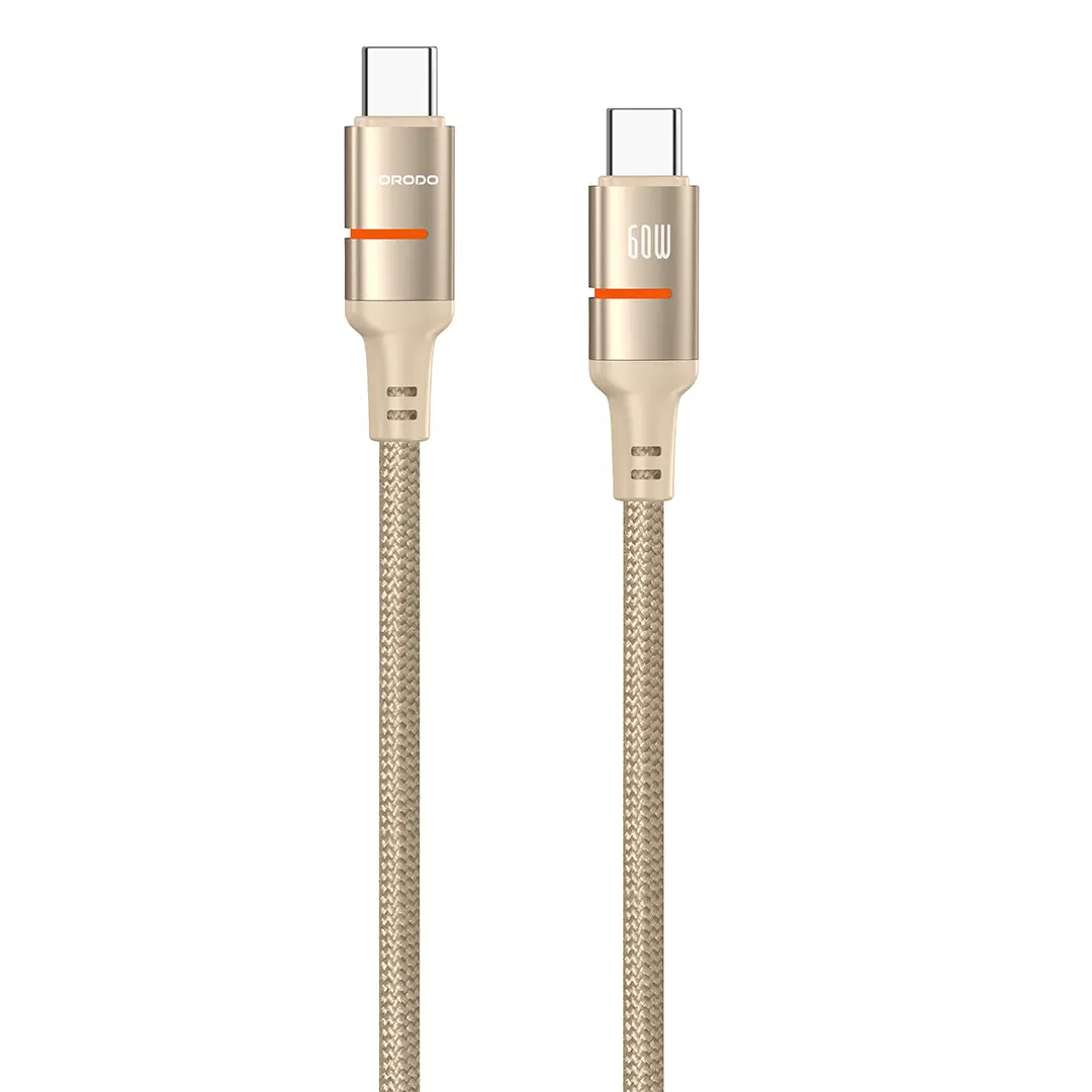 PDCBL0028GDC کابل تایپ سی به تایپ سی ال ای دی دار پرودو مدل USB-C to USB-C LED Cable - تصویر 1