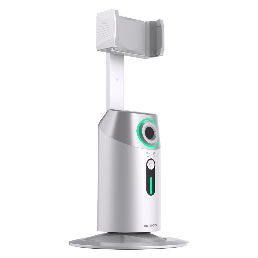 PD-GAIFTGR-WH گیمبال هوشمند با تشخیص چهره رومیزی پرودو Porodo Gimbal with AI Face tracking - تصویر 1
