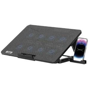 فن خنک کننده لپ تاپ و هولدر موبایل پرودو مدل PORODO 8-FAN ERGONOMIC PDXF5CPBK