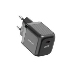 شارژر دیواری 20 وات GaN گرین لاین مدل Green Lion Ultra Compact 20W Charger مشکی به همراه دو کابل