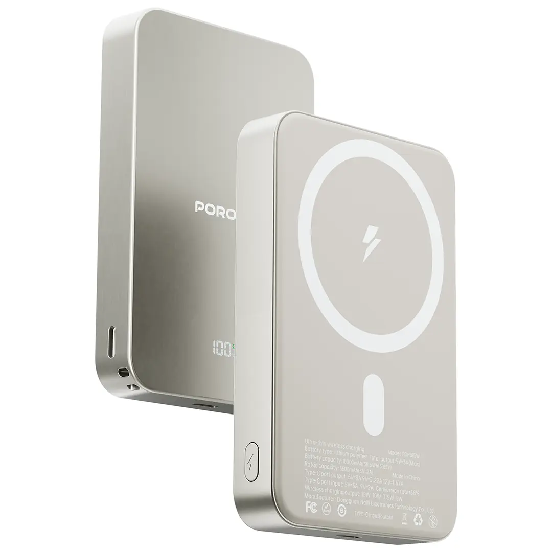 PDPB15WSLYL پاوربانک 10000 هزار 20 وات مگ سیف پرودو مدل Porodo Ravo 10000mAh MagSafe - تصویر 1