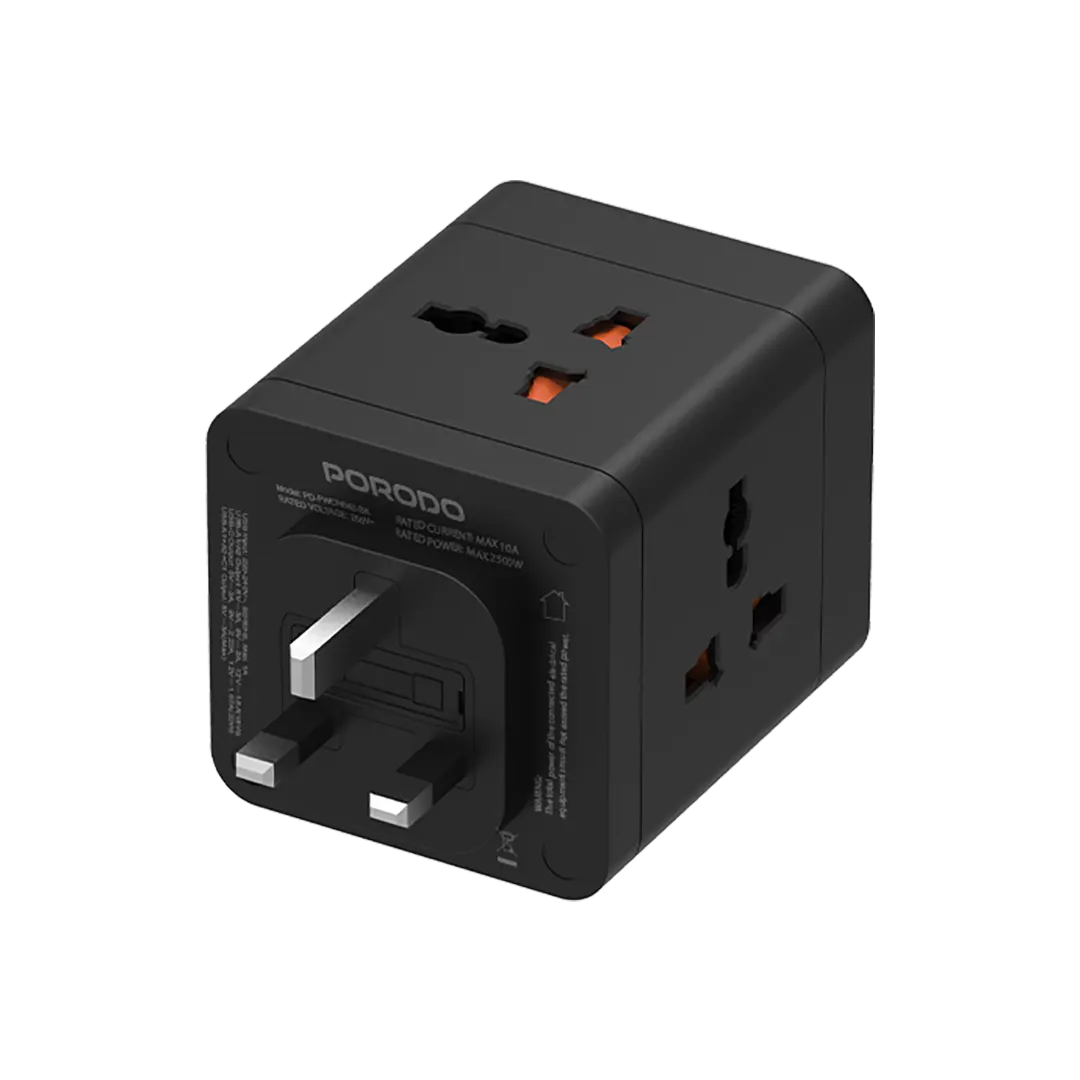 PD-FWCH040-BK شارژر دیواری پرودو 4AC Universal Power مدل PD-FWCH040-BK - تصویر 1