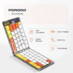 کیبورد وایرلس شیشه ای پرودو مدل Porodo Crystal Shell Wireless Keyboard - تصویر 2