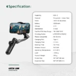 گیمبال هوشمند گرین لاین مدل New York لرزشگیر و ردیاب چهره - تصویر 5