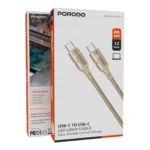 کابل تایپ سی به تایپ سی ال ای دی دار پرودو مدل USB-C to USB-C LED Cable - تصویر 2