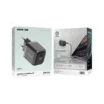 شارژر دیواری 20 وات GaN گرین لاین مدل Green Lion Ultra Compact 20W Charger مشکی به همراه دو کابل - تصویر 2