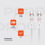 کابل تایپ سی به تایپ سی کنفی پرودو مدل Aluminum Braided Cable - تصویر 3
