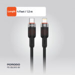 کابل تایپ سی به لایتنینگ پرودو مدل Aluminum Braided PDCBL0010BK - تصویر 4