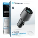 شارژر فندکی پاورولوژی 66 وات مدل Velox Dual Port PCCSR021BK - تصویر 4