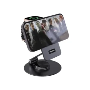 استند چرخشی و شارژر وایرلس پرودو مدل Wireless Charging Rotating Stand , PD-FWCH035-BK