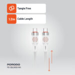 کابل تایپ سی به تایپ سی کنفی پرودو مدل Aluminum Braided Cable - تصویر 5