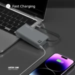 پاوربانک کابل دار کشویی گرین لاین 35 وات 10 هزار مدل Retractable - تصویر 3