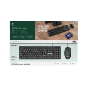 ست کیبورد و موس سیم دار گرین لاین مدل Green Lion GKM-100 Combo