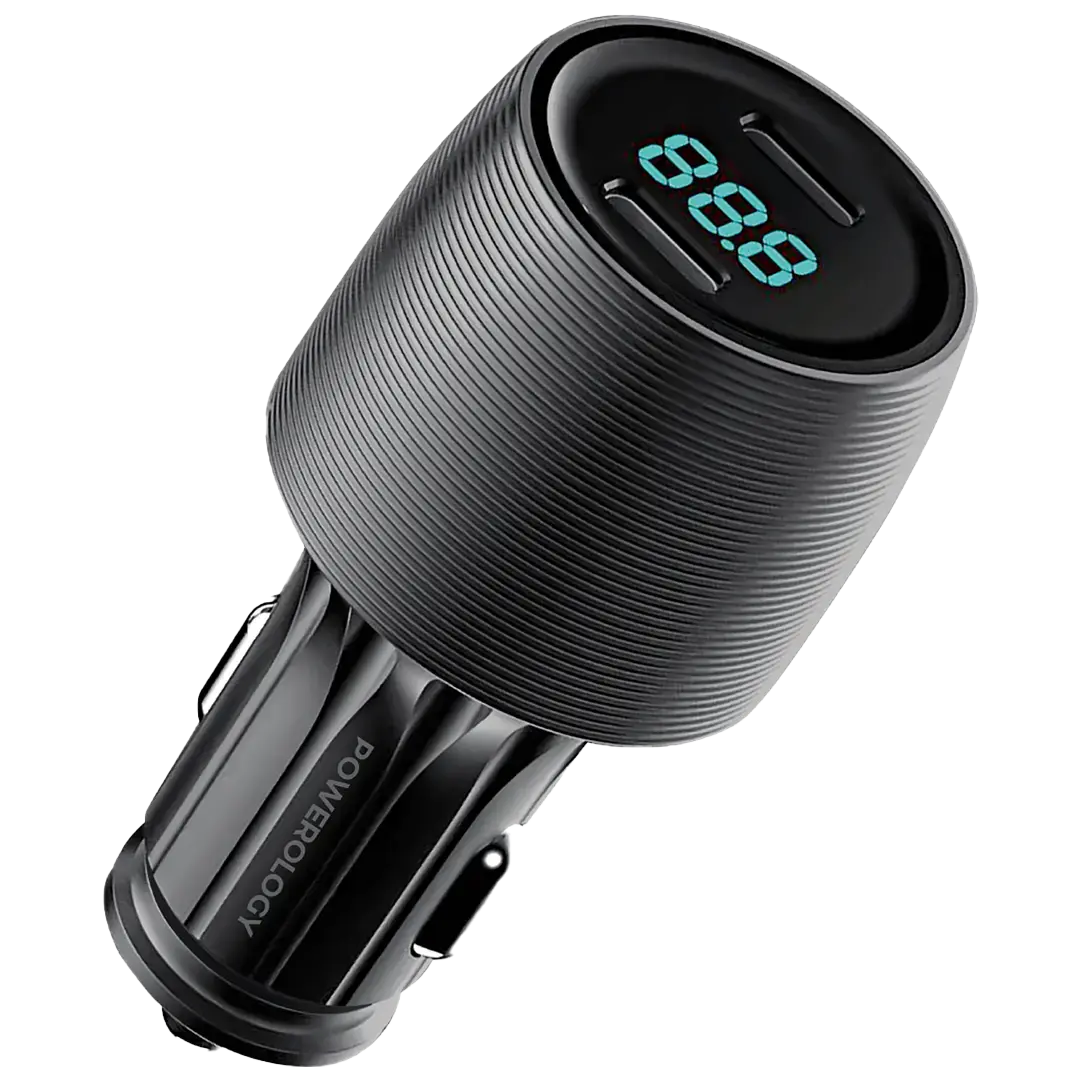 image_1 شارژر فندکی فست شارژ پاورولوژی Velox 66W PCCSR021BK - تصویر 1