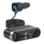 شارژر فندکی فست شارژ پاورولوژی Currnex 60W PCCSR19BK