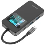 هاب 6 کاره تایپ سی پورودو مجهز به نمایشگر PD-TC630-GY - تصویر 2