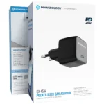 شارژر دیواری فست شارژ پاورولوژی با کابل تایپ سی GaN Ultra-Compact 45W PWCUQC056BK - تصویر 2