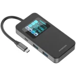 هاب 6 کاره تایپ سی پورودو مجهز به نمایشگر PD-TC630-GY - تصویر 4