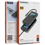 هاب 6 کاره تایپ سی پورودو مجهز به نمایشگر PD-TC630-GY - تصویر 9