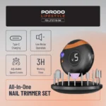 ست ناخنگیر و سوهان برقی پورودو All-in-One PD-LFST119-BK - تصویر 3