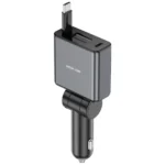 شارژر فندکی ۷۵ وات جمع شونده گرین لاین Retractable GNRT75WCCGY